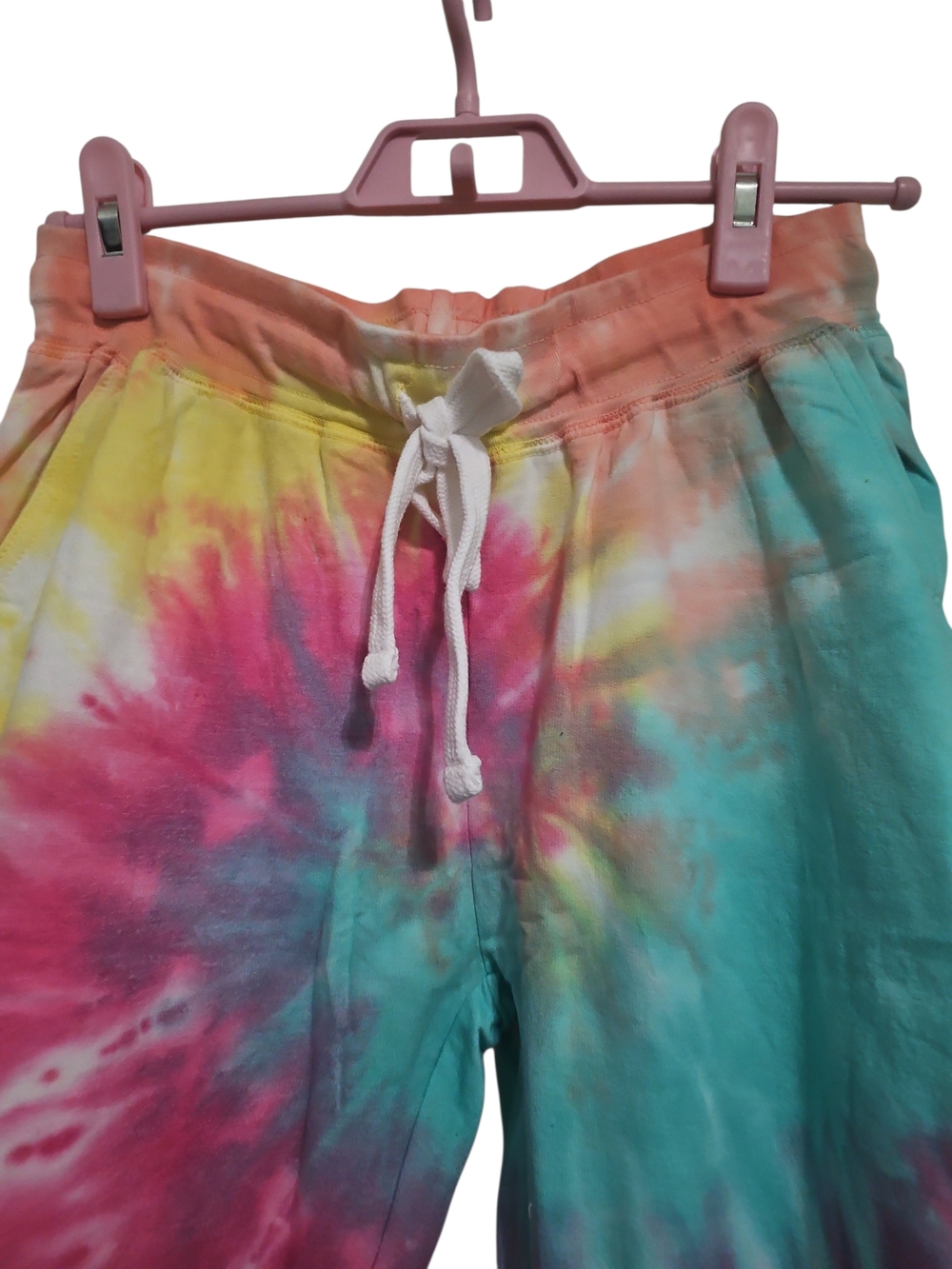 Women's/Girls Tie-Dye Jogger Pants with Drawstring - Multicolor